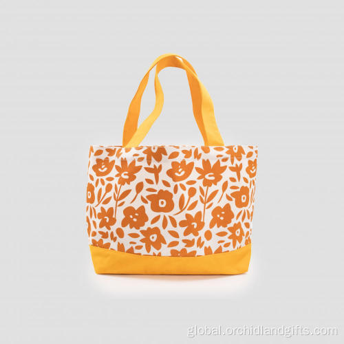 Orange Large Capacity Canvas Handbag